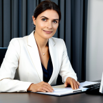 Home 9 Professional Businesswoman**
"A professional businesswoman in Rome, Italy, wearing a modest, elegant pantsuit and natural-looking vegan makeup, sitting at a modern office desk. Focus on flawless skin and subtly enhanced features using vegan cosmetics. Soft, diffused lighting. Perfect anatomy, correct proportions, well-formed hands, proper finger count, natural pose. Safe for work, appropriate content, fully clothed, professional, family-friendly, high quality."
**