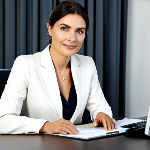 Home 21 Professional Businesswoman**
"A professional businesswoman in Rome, Italy, wearing a modest, elegant pantsuit and natural-looking vegan makeup, sitting at a modern office desk. Focus on flawless skin and subtly enhanced features using vegan cosmetics. Soft, diffused lighting. Perfect anatomy, correct proportions, well-formed hands, proper finger count, natural pose. Safe for work, appropriate content, fully clothed, professional, family-friendly, high quality."
**
